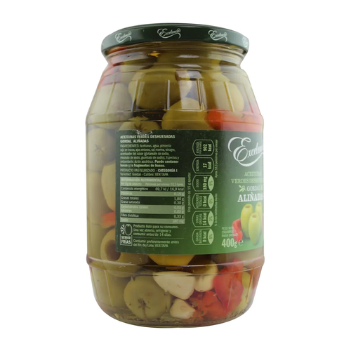 EXCELENCIA ACEITUNA GORDAL ALIÐADAS FRASCO 800g