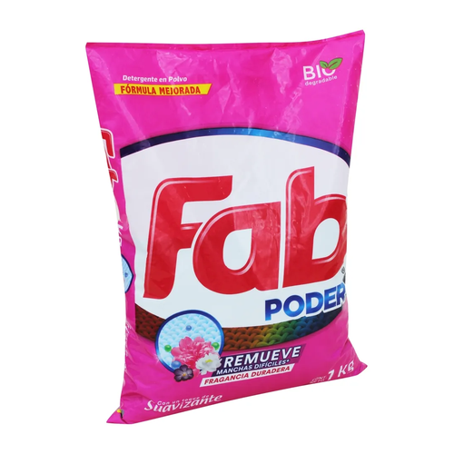 FAB 3 DETERGENTE EN POLVO ATIBACTERIAL 1100g
