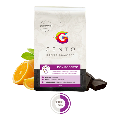 GENTO CAFE DON ROBERTO MOLIDO Y GRANO PREMIUM 12 OZ