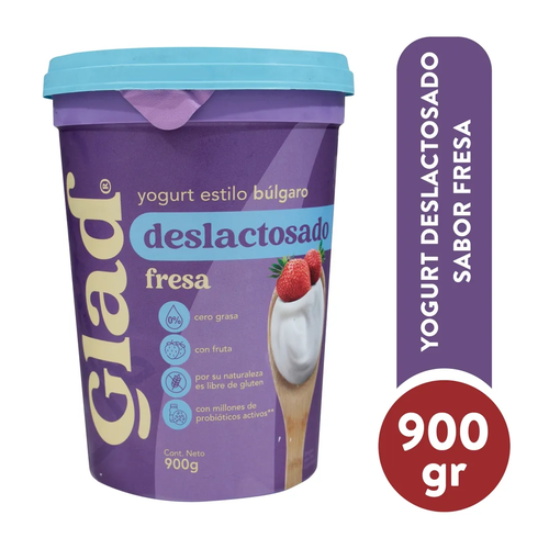 GLAD YOGURT DESLACTOSADO FRESA 200g