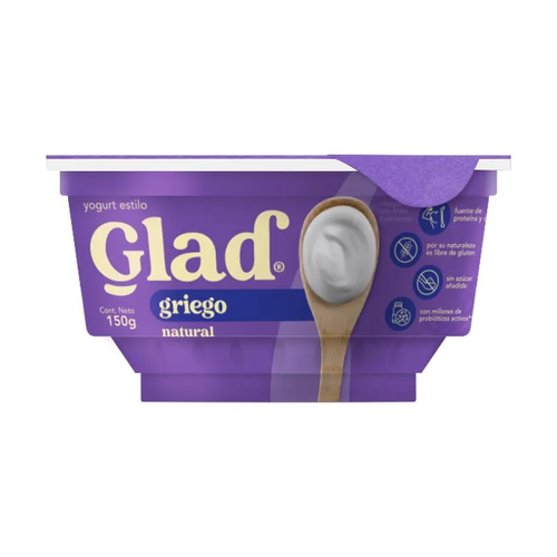 GLAD YOGURT GRIEGO NATURAL 150g