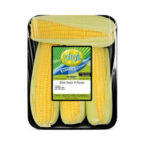 GOFRESH ELOTE ELOTE DULCE BANDEJA NEGRA 4 UNIDAD