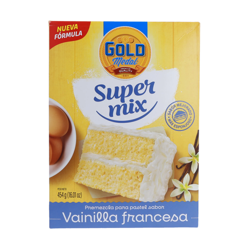 GOLD MEDAL MESCLA P/PASTEL VAINILLA FRANCESA 454g