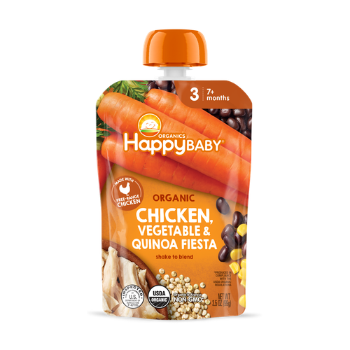 HAPPY BABY COMPOTA POLLO VEGETALES Y QUINOA BOLSA 99g