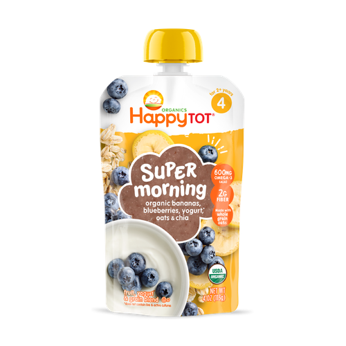 HAPPYTOT BANANO BLUEBERRIES YUGURT 113g
