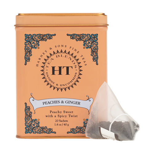 HARNEY & SONS TE PEACHES & GINGER LATA 20 SACHETS 40g