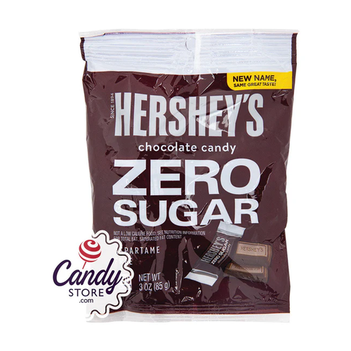 HERSHEYS CHOCOLATE ZERO SUCAR CANDY BOLSA 1 CT PE_CL
