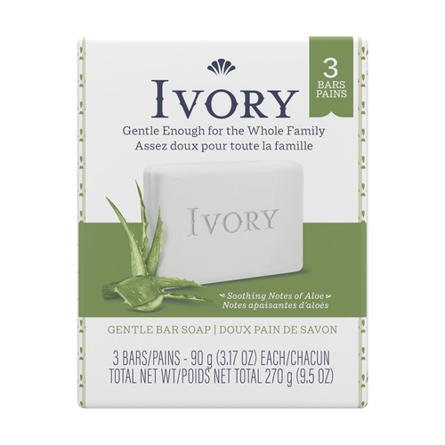 IVORY JABON DE TOCADOR ALOE SCENT 90 GR 3 UNIDAD