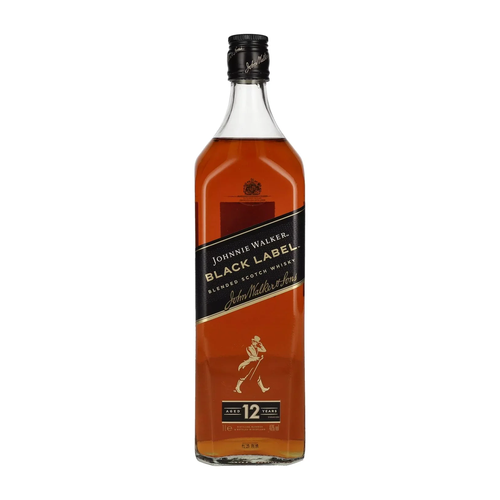 JOHNNIE WALKER WHISKY ETIQUETA NEGRA 12 AÐOS 1/1 LT