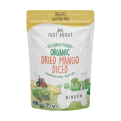 JUST ABOUT MANGO DRIED MANGO DICED 15 OZ