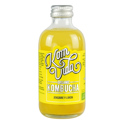KOMBUCHA GUT BEBIDA JENGIBRE Y LIMON BOTELLA 16 ONZ 475ml