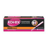 KOTEX TAMPONES APLICADOR SUPER CAJA 8 UNIDAD