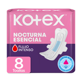 KOTEX TOALLAS ESENCIAL NOCTURNA CON ALAS 8 UNIDAD