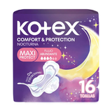 KOTEX TOALLAS NOCTURNA CON ALAS 16 UNIDAD
