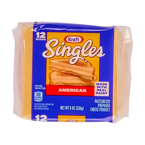 KRAFT QUESO PROCESADO AMERICANO 8 ONZ 12 UNIDAD