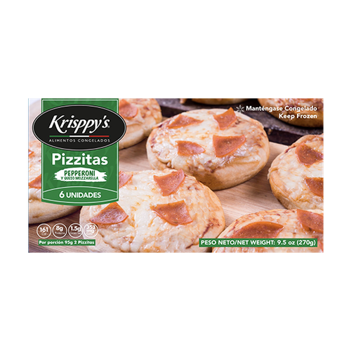 KRISPPYS MINI PIZZAS QUESO MOZZARELLA 10 OZ