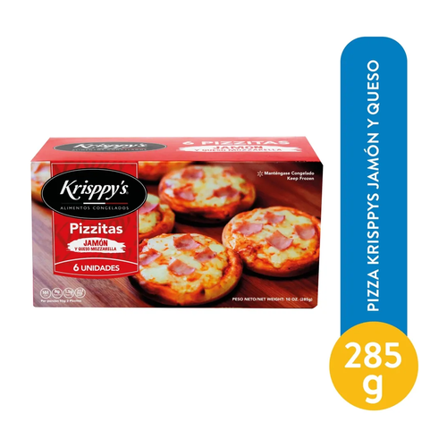 KRISPPYS PIZZITA JAMON/QUESO 6 UNIDAD