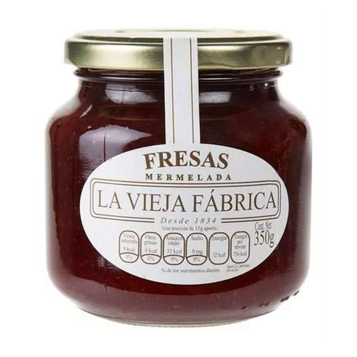 LA VIEJA FABRICA MERMELADA FRESA CON AZUCAR 350g