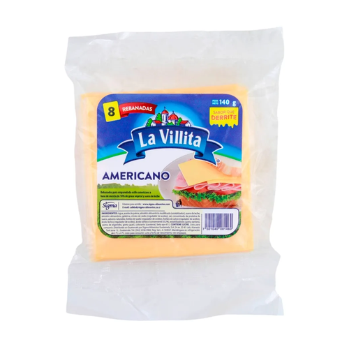 LA VILLITA QUESO AMERICANO QUESO AMERICANO 140g