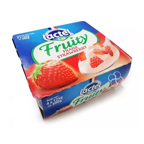 LACTEL YOGURT STRWBERRY 4 PCK 125g