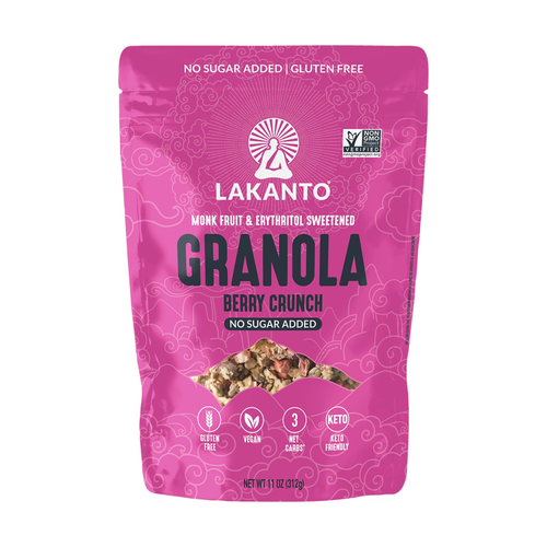 LAKANTO GRANOLA NO SUGAR ADDED BERRY CRUNCH 312g