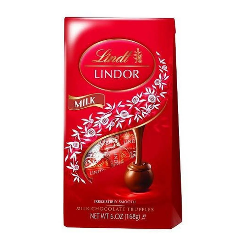 LINDT CHOCOLATE LINDOR IRRESISTIBLY SMOOTH MILK TRUFFLES 10 OZ