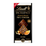 LINDT CHOCOLATE ORANGE DARK ALMONDS 100g