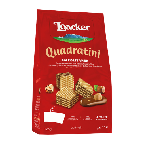 LOACKER GALLETA WAFER QUADRATINI NAPOLITANER 125g