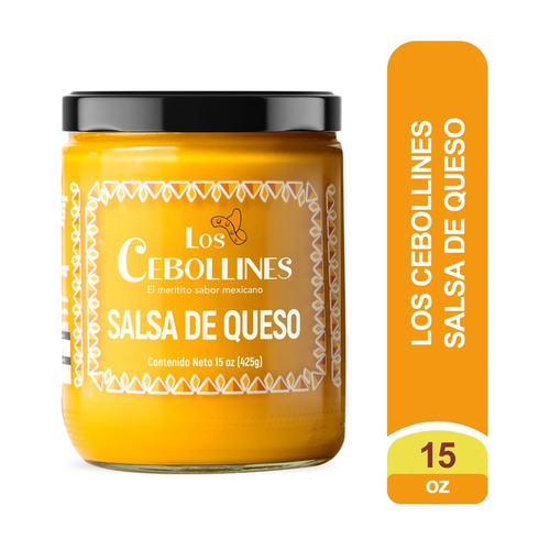LOS CEBOLLINES SALSA QUESO CHEDDAR 15 OZ