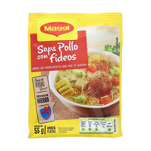 MAGGI SOPA POLLO CON FIDEOS 55g