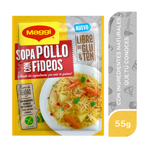 MAGGI SOPA POLLO CON FIDEOS GLUTEN FREE 55g