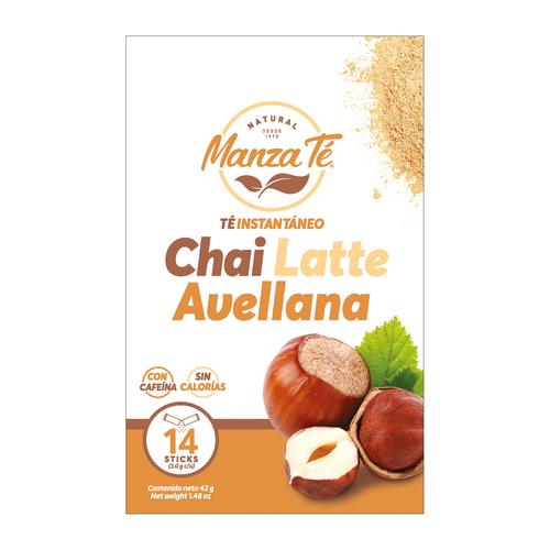 MANZA TE TE CHAI LATTE AVELLANA CAJA 42g