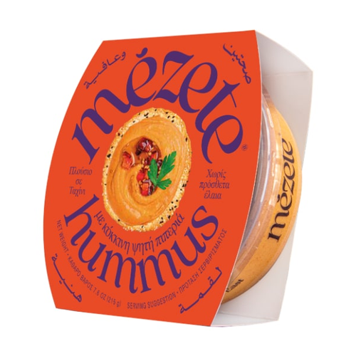 MEZETE HUMMUS FIRE ROASTED RED PEPPER 215g