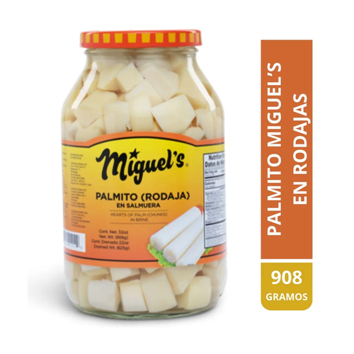 MIGUELS PALMITOS EN RODAJA FCO 908g