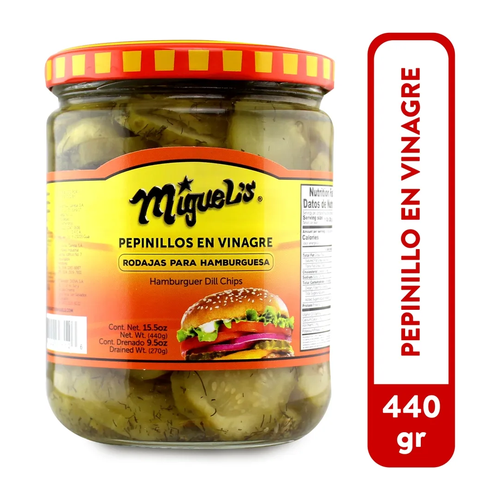 MIGUELS PEPINILLOS RODAJADO FCO 440g