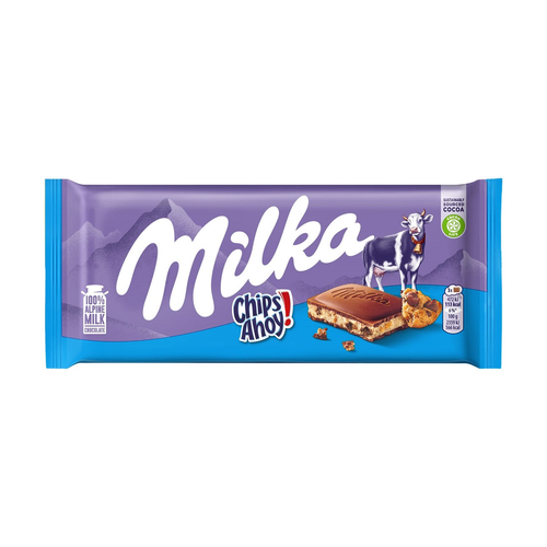 MILKA CHOCOLATES CHIPS AHOY CON LECHE CON TROZOS DE GALLETA 100g