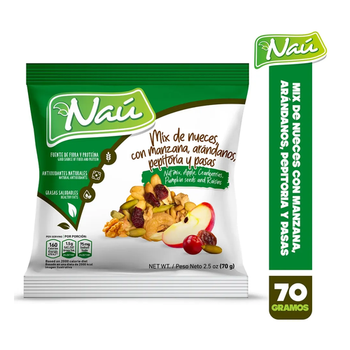 NA┌ MIX NUECES SEMILLAS Y FRUTAS 70g