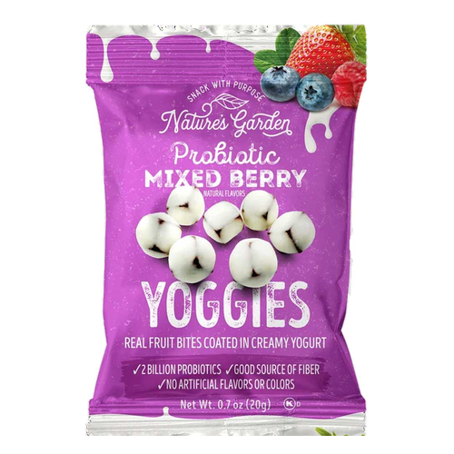 NATURES GARDEN SNACKS MIXED BERRY YOGGIES 240g
