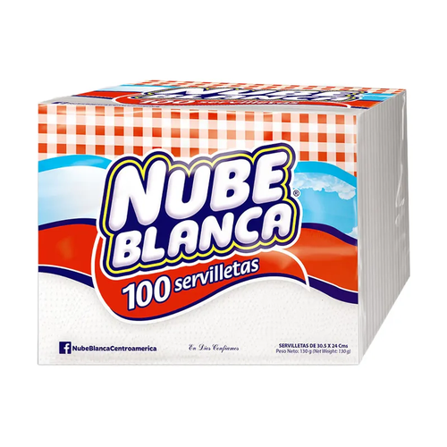 NUBE BLANCA SERVILLETA 100 UNIDAD