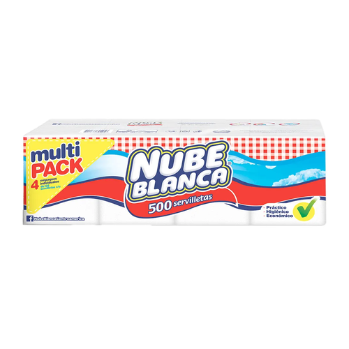 NUBE BLANCA SERVILLETA 500 UNIDAD
