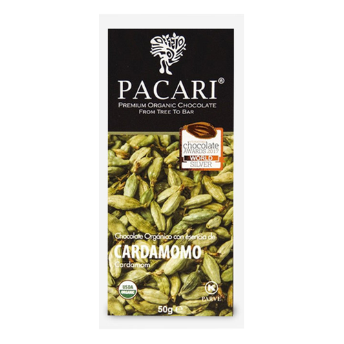 PACCARI CHOCOLATE ORGANICO CARDAMOMO 60% 50g
