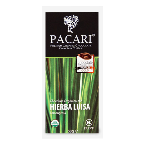 PACCARI CHOCOLATE ORGANICO LEMONGRASS HIERBA LUISA 60% 50g