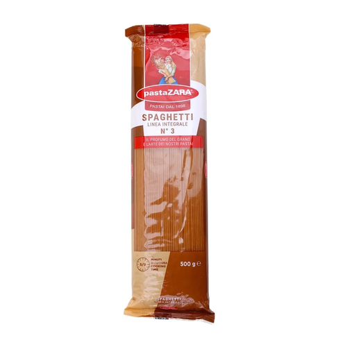 PASTA ZARA PASTA SPAGUETTI INTEGRAL #3 500g