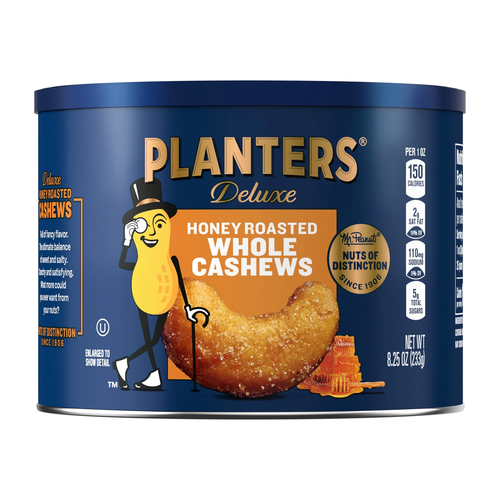 PLANTERS MARAÐON WHOLE CASHEWS 9 OZ