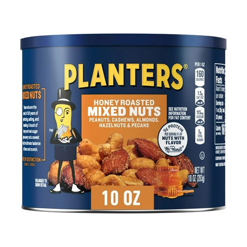 PLANTERS NUECES MIXTAS SALTED LATA 10 OZ