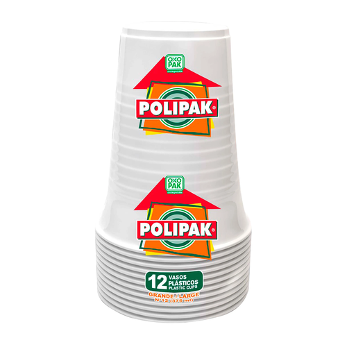 POLIPAK VASO DESECHABLE NO. 12 OXO 12 UNIDAD