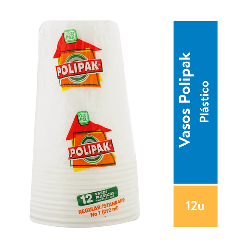 POLIPAK VASO DESECHABLE NO. 7 OXO 12 UNIDAD