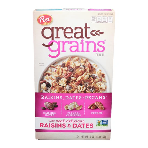 POST CEREAL GREAT GRAINS DATES PECANS 1 CT PE_CL