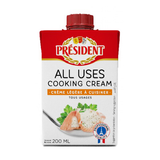 PRESIDENT CREMA PARA COCINAR 18% FAT UHT 200ml