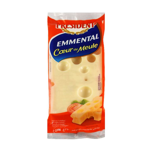 PRESIDENT QUESO EMMENTAL PLAQUETA TENDRE & FRUITE 220g